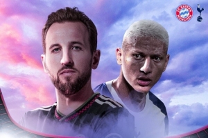 拜仁发布对阵热刺海报：凯恩、奥利塞、理查利森、罗梅罗出镜