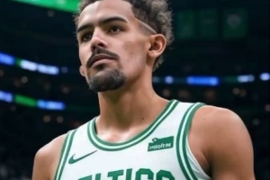 想去绿军？尚未续约的特雷-杨点赞凯尔特人球衣AI照