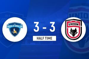 半场-南京城市连追3球暂3-3陕西联合 奥格布2射1传阿兹拉克破门