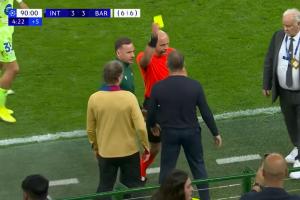 处罚原因？巴萨遭国米绝平时弗里克抗议染黄，赛后批裁判偏向国米