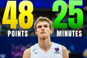 热身赛芬兰105-62大胜比利时 马尔卡宁25分钟狂揽48分9板3断1帽