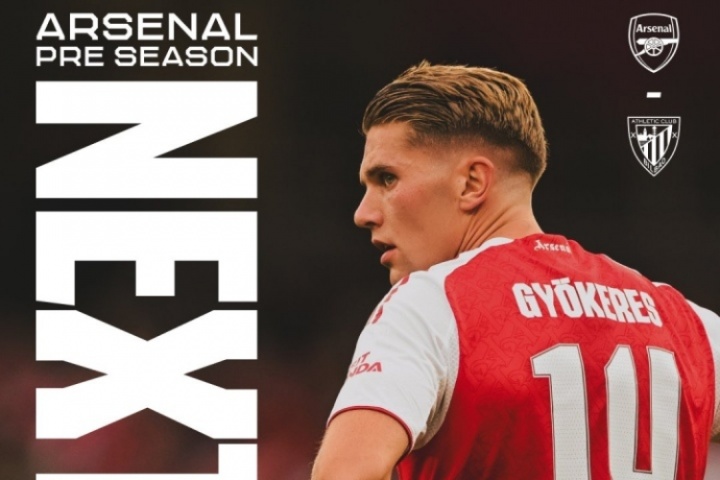 酋长杯-阿森纳vs毕巴首发：约克雷斯、祖比门迪先发 马丁内利出战