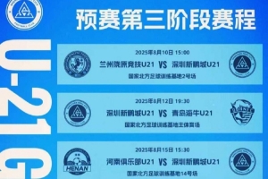 青少年精英联赛（U21组） 深圳新鹏城对阵兰州陇原竞技