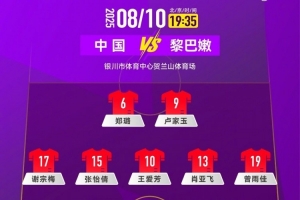 U20女足亚洲杯预选赛，中国队VS黎巴嫩队首发名单出炉！ ​​​