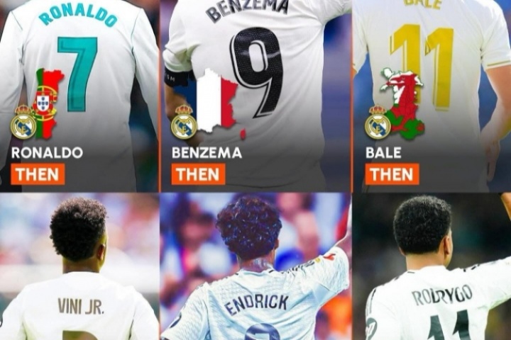 10年前是BBC！皇马新赛季7&9&11号：维尼修斯&恩德里克&罗德里戈