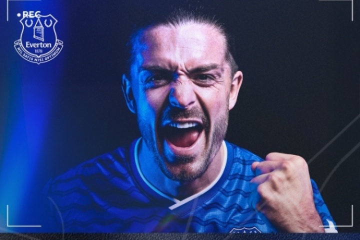 官方：曼城前锋格拉利什租借加盟埃弗顿，含5000万镑选择买断条款