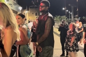 乔治戴护膝夜店排队&左膝手术仅26天 美媒：祝他早日康复