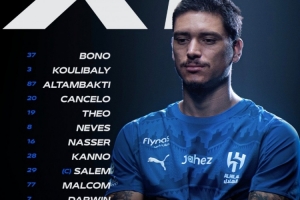 友谊赛利雅得新月对阵曼海姆首发：努涅斯首次先发，特奥在列