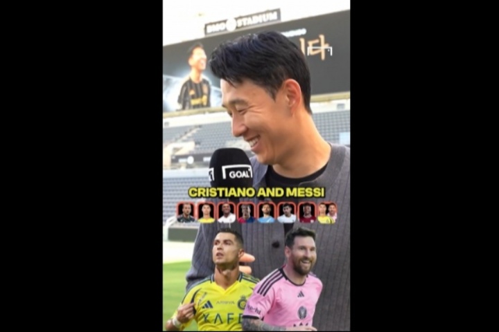 孙兴慜：射手选凯恩 技巧选C罗 潜力选亚马尔 GOAT选C罗&梅西