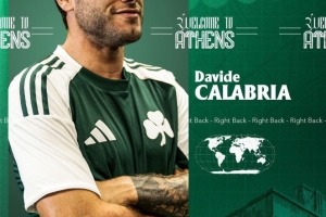 帕纳辛纳科斯官方：前米兰队长卡拉布里亚加盟，签约至2028年