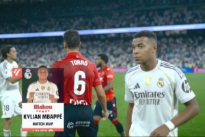 点射制胜！姆巴佩当选皇马1-0奥萨苏纳一役全场最佳