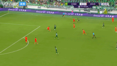 世界波！刚替补登场的江文豪弧顶远射直入死角，国安5-0领先！