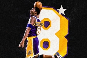 湖人官推分享科比海报：洛杉矶之心 生日快乐 科比 