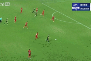 3分钟2球！弗兰克左脚兜射梅开二度，浙江2-1反超梅州！