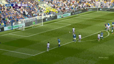 维尔贝克点球被皮克福德直接没收！埃弗顿仍2-0领先布莱顿