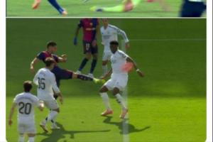 每体晒此前琼阿梅尼手球争议质疑：同一个裁判，猜猜哪个是点球？