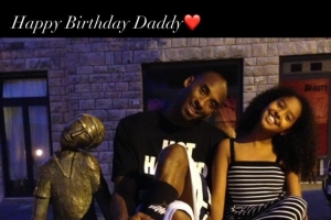 大女儿娜塔莉亚祝科比生快：生日快乐 爸爸❤️