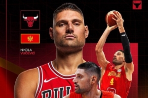 公牛官推：祝代表黑山出战的武切维奇在男篮欧锦赛好运