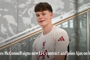 官方：利物浦20岁中场麦康奈尔租借加盟阿贾克斯
