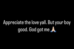 报平安！阿尔瓦拉多更新社媒：感谢所有人的关心 你们的男孩没事