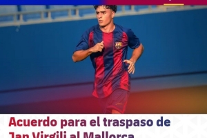 小将维尔吉利告别巴萨：我将终生铭记，实现了在巴萨踢球的梦想