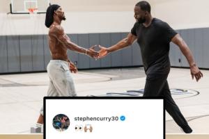 追梦和巴特勒训练后喊话：勇士这赛季会拿下冠军！库里：