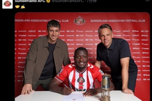 总价2500万欧！官方：桑德兰同阿贾克斯23岁中锋布罗比签约5年