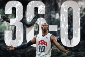 奥运会16-0！美媒晒图：科比为美国男篮出战的战绩为36胜0负！