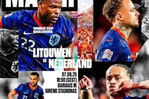 世预赛将战立陶宛，荷兰队官方发布赛前海报