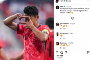 传射建功，韩足协和洛杉矶FC社媒晒孙兴慜标志性“拍照”庆祝动作