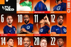 荷兰vs立陶宛首发：德佩、加克波领衔锋线，赖因德斯、范迪克出战