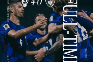 世预赛克罗地亚4-0大胜十人黑山，佩里西奇、克拉马里奇破门