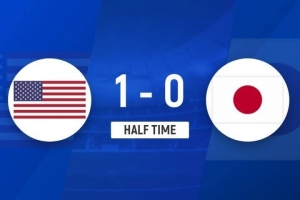 半场-美国1-0日本 亚历杭德罗凌空斩阿夫斯坦助攻