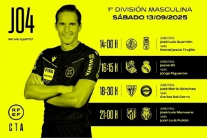 官方：赫苏斯-吉尔执法皇马客战皇社，穆努埃拉主裁马竞对阵黄潜