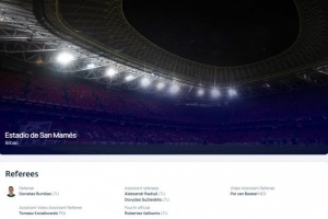 欧冠毕巴vs阿森纳裁判：立陶宛籍裁判鲁姆萨斯执法