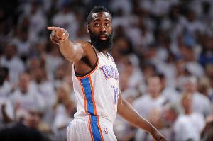 雷霆记者评队史前5分卫：哈登第一无悬念 卡鲁索&多特上榜