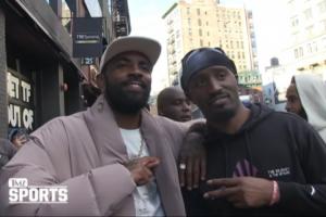 欧文接受街头采访感谢记者关心他的膝伤 专心与球迷合影&签名