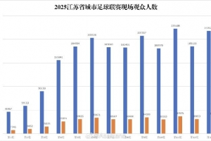苏超淘汰赛阶段现场观众人数达2118920人次，场均27166人