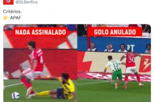 质疑判罚双标！本菲卡官推晒比赛慢放对比：判罚标准裁判协会