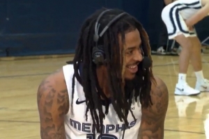 新赛季有什么目标？莫兰特：保持健康 我想打满82场常规赛！