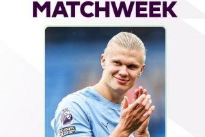 2射1传！官方：曼城中锋哈兰德当选英超第六轮最佳球员