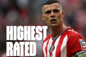 桑德兰官方吹扎卡，他是WhoScored本赛季英超评分最高的中场