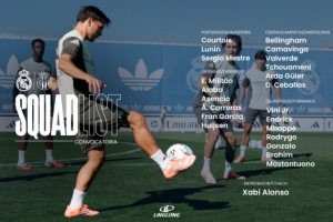 皇马对阵黄潜大名单：姆巴佩、维尼修斯在列，米利唐回归