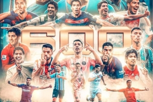 苏亚雷斯庆祝600球里程碑：感谢所有俱乐部、队友、国家队和球迷