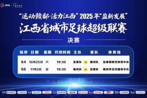 赣超决赛安排：采用两回合比赛制，宜春队先主后客决战赣州队
