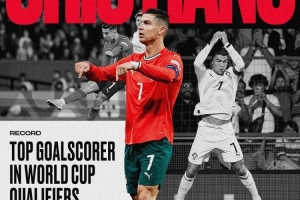 加冕世预赛射手王！C罗社媒：很自豪为葡萄牙达成独特里程碑