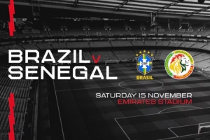 官方：巴西vs塞内加尔友谊赛将于11月15日在酋长球场举行