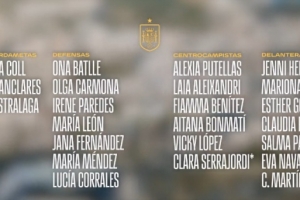 西班牙女足新一期名单：邦马蒂、普特拉斯领衔，埃尔莫索回归