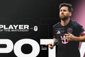 官方：梅西当选美职联当轮最佳，赛季6次当选历史首位