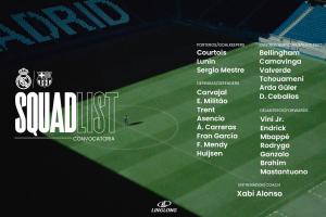 皇马国家德比大名单：姆巴佩领衔，阿诺德、赫伊森、卡瓦哈尔回归